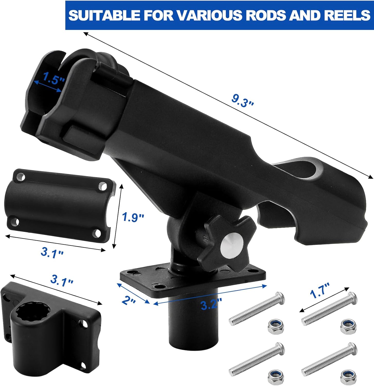 2 Pack Fishing Rod Holder with - Fishing Rod Combo recensie en prijs