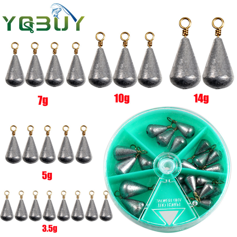 21PCSBoxed olive-shaped lead s - Fishing Rod Casting recensie en prijs
