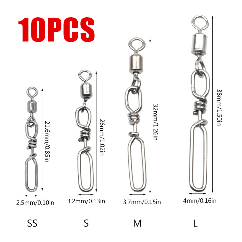 10Pcs Stainless Steel Quick Sn - Fishing Rod Building Kit recensie en prijs