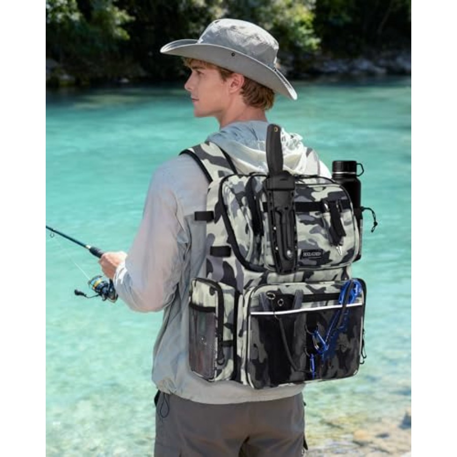 Fishing Backpack with Rod Hold - Fishing Rod Holder recensie en prijs