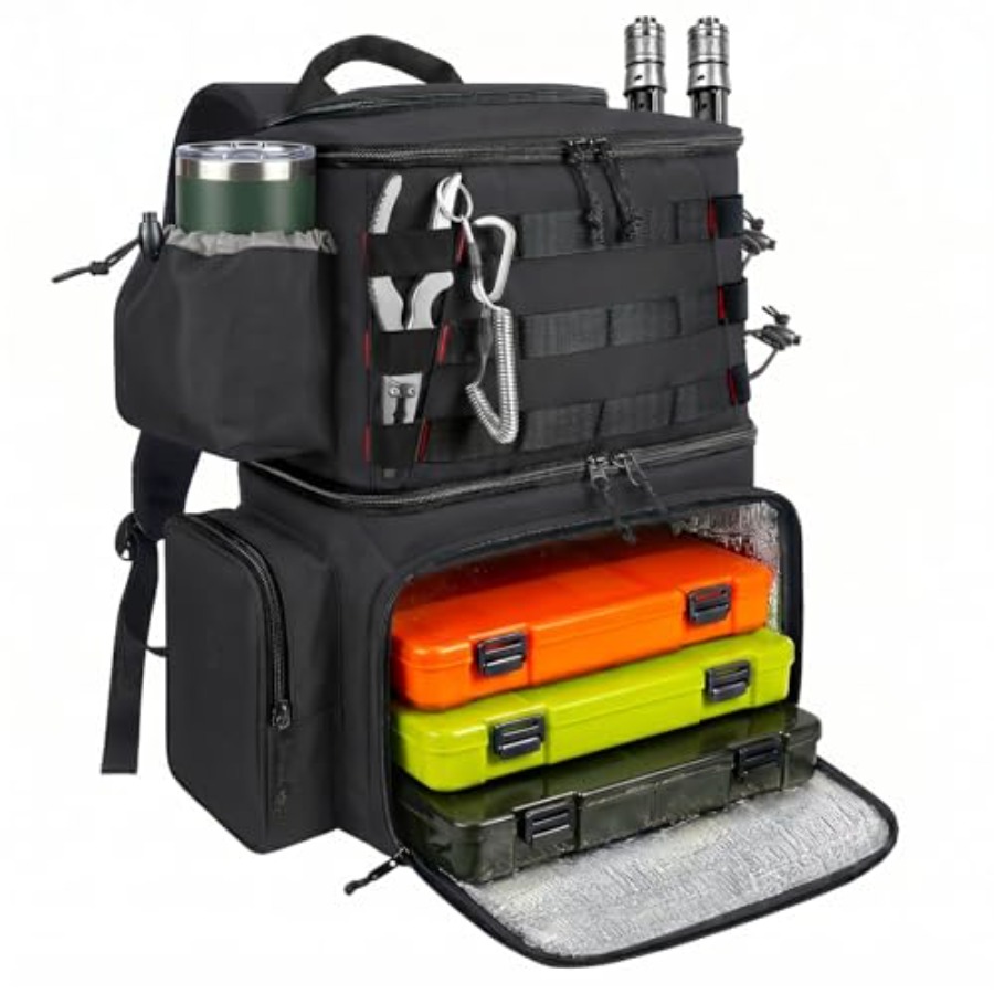 Fishing Backpack, Water Resist - Fishing Rod Holder recensie en prijs