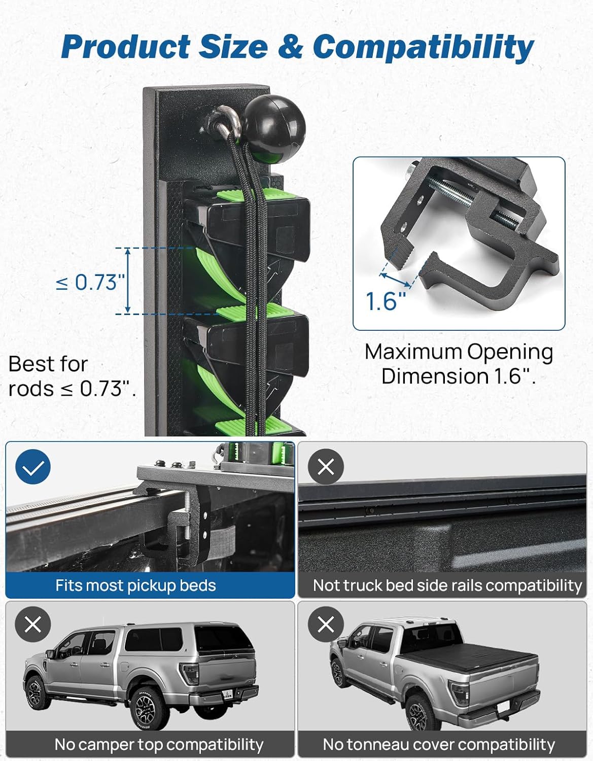 JOYTUTUS Truck Bed Fishing Rod - Fishing Rod Boat recensie en prijs