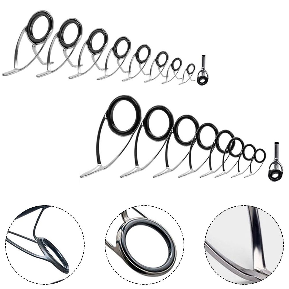 9 Pcs Fishing Rod  Guide Ceram - Fishing Rod Building Kit recensie en prijs