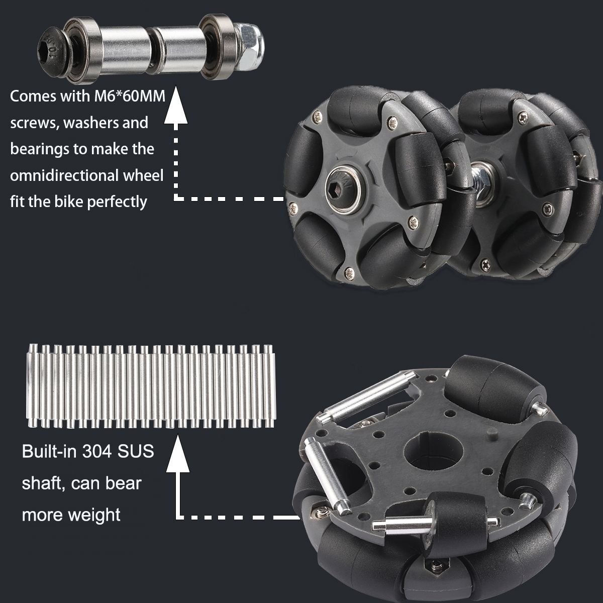 2PCS 58mm Nylon Omni Wheels Ea - Fishing Rod Telescopic recensie en prijs